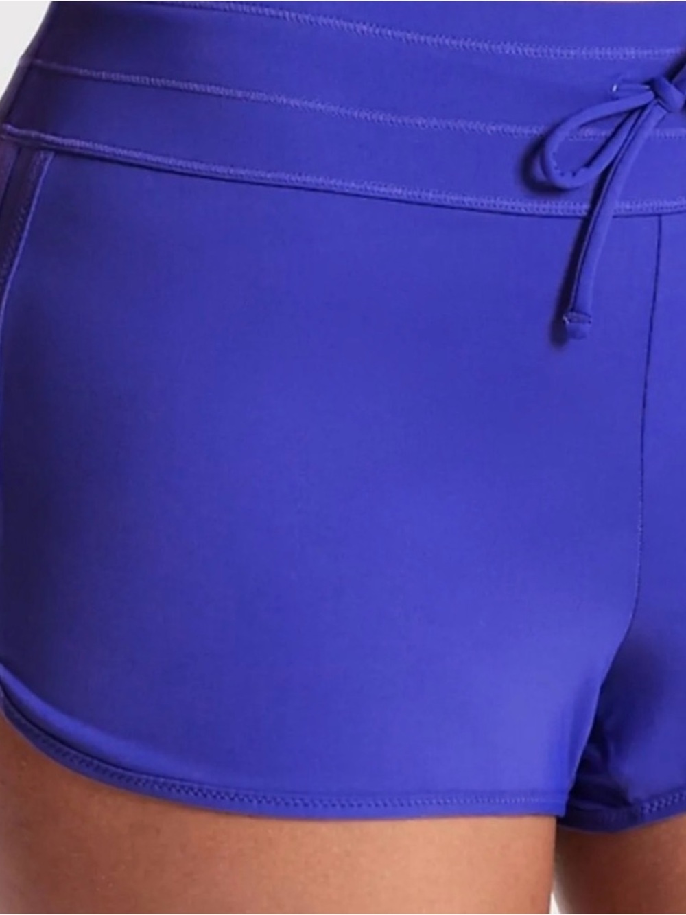 NWT Athleta Surge Swim Shorts Electric Blue Dolphin Hem Athletic Bottoms Size M - Picture 3 of 12